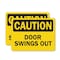 Signmission Door Swings Out, 10 in W x Rectangle, Vinyl Decal OS-2PACK-CS-D-710-L-19151 - alternate 1